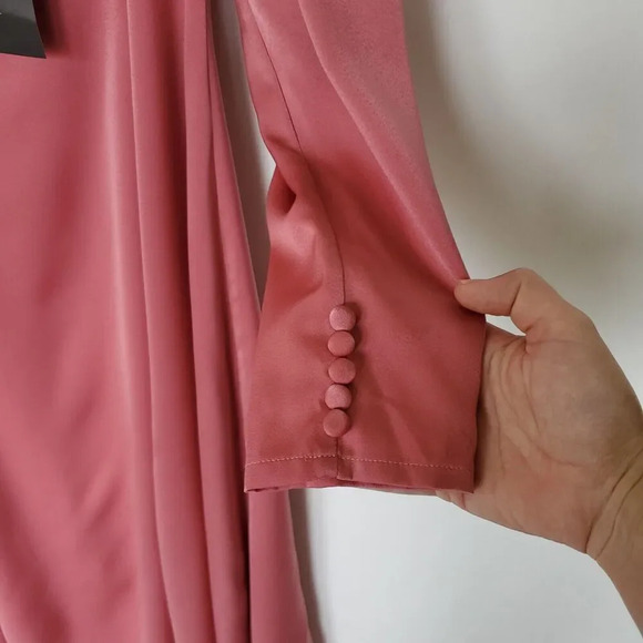 The Labera Cocktail Dress Womens Size Small Rose Gold Long Sleeve Party Summer - Picture 8 of 16